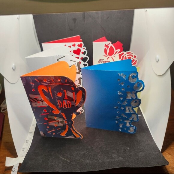 Hand Crafted Colorful All Occasoin Cards Set of 12 - Picture 16 of 16